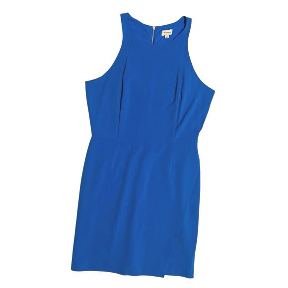 Cremieux Cameran Pacific Blue Halter High Neckline Cocktail Mini Dress Size 8 - Picture 1 of 13